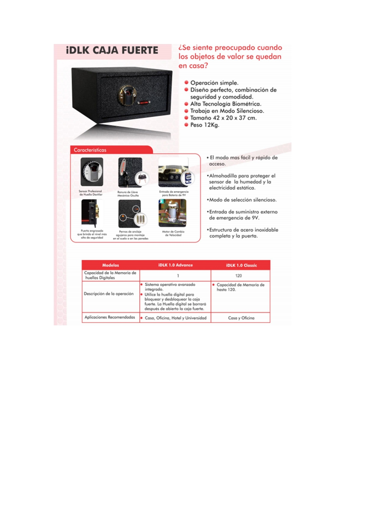 CAJA FUERTE MARCA IDLK 003