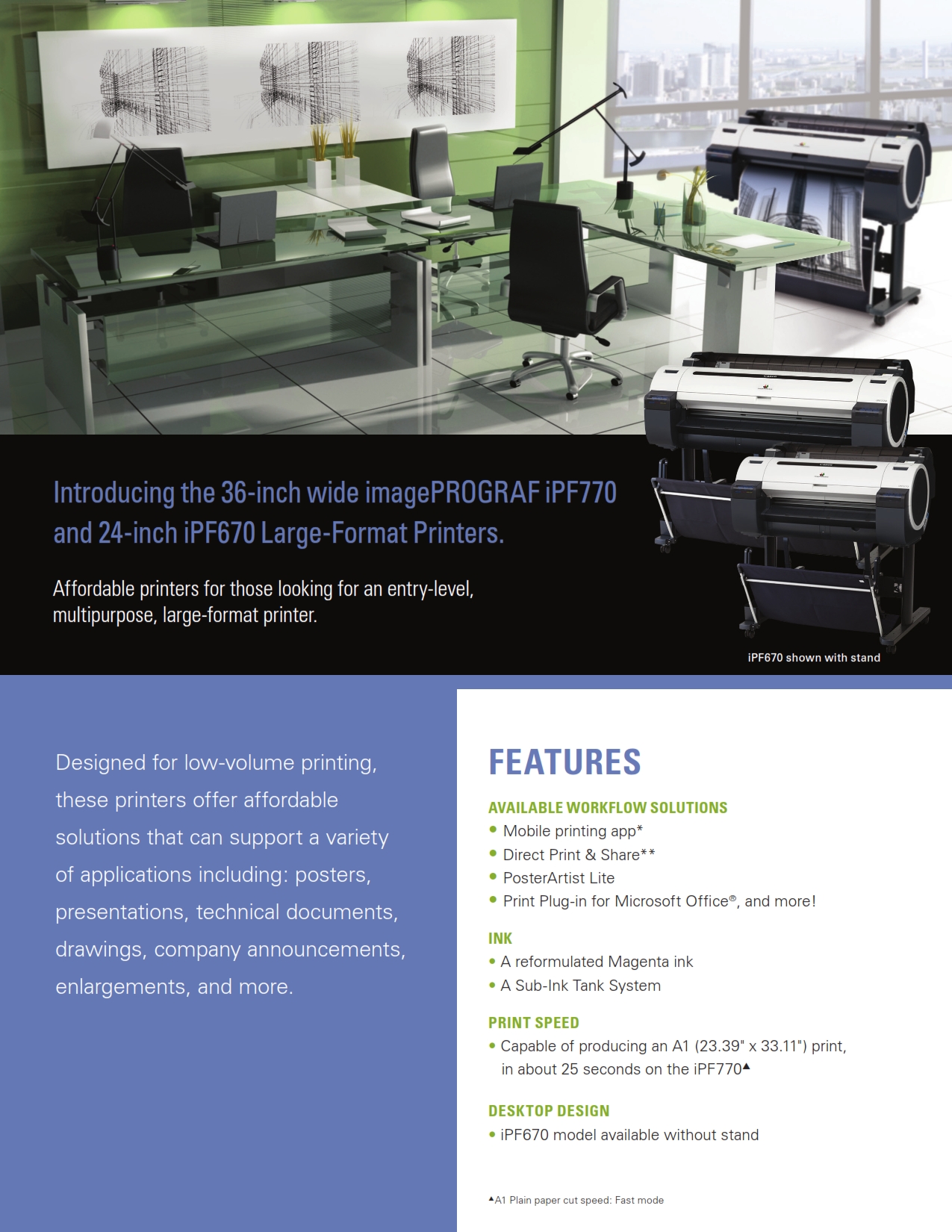 Plotter Canon Ipf 770 A0 con  Pedestal 002