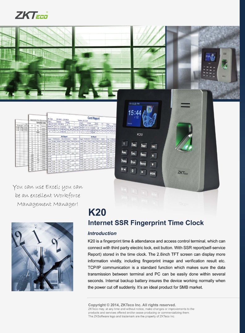 control de asistencia K20 001