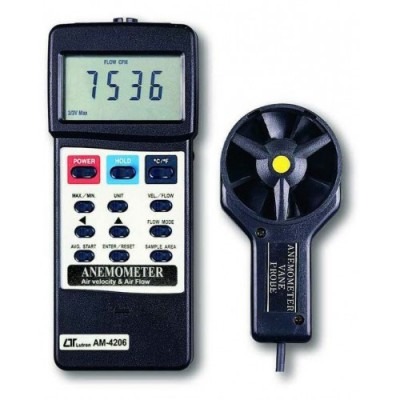 Anemómetro portátil, flujo y velocidad AM-4206