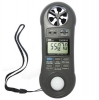 Anemómetro 5 En 1, velocidad, flujo, temperatura, humedad y luxómetro LM-8010